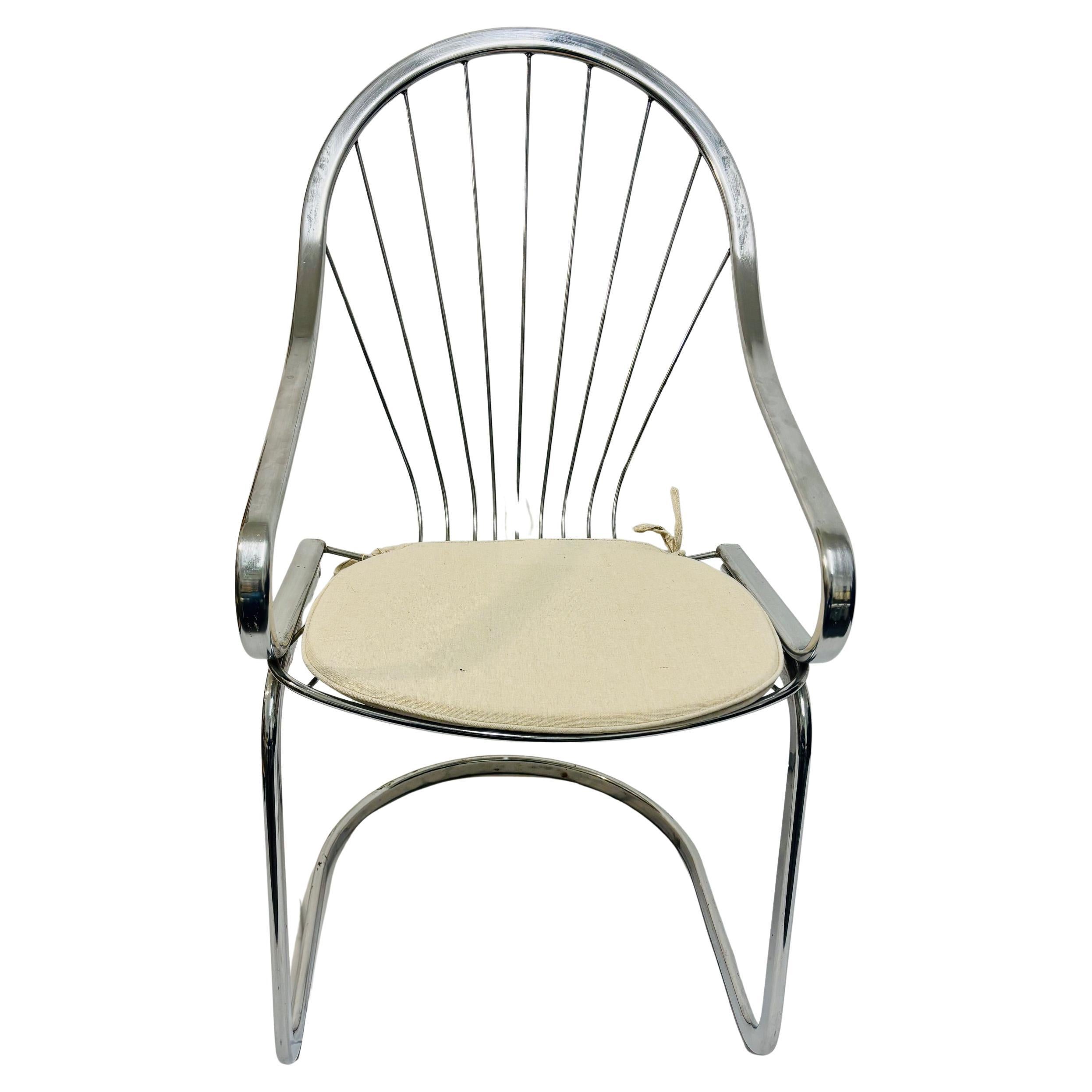 Gastone Rinaldi Chrome Side Chair