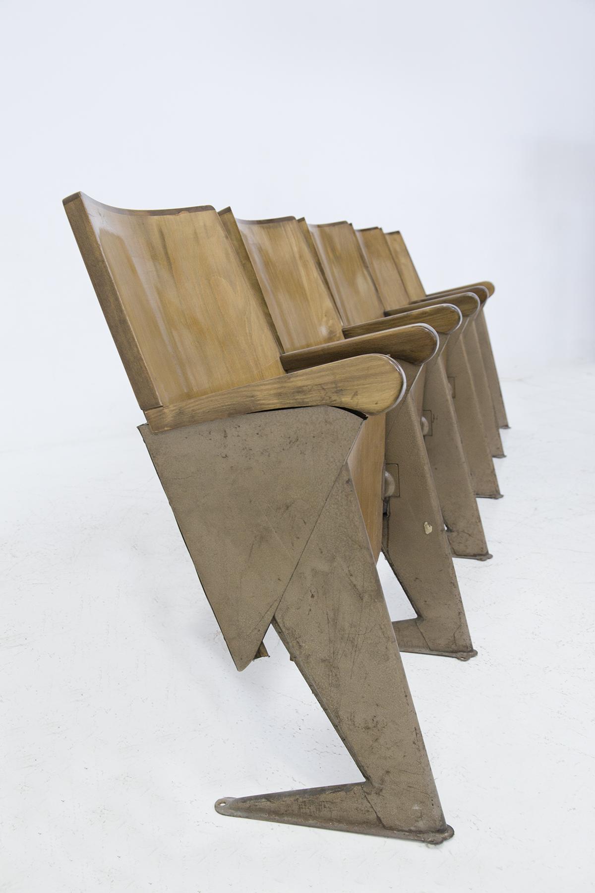 Mid-20th Century Gastone Rinaldi Cinema Chairs Mod. LV 4 for the Piccolo Milano For Sale