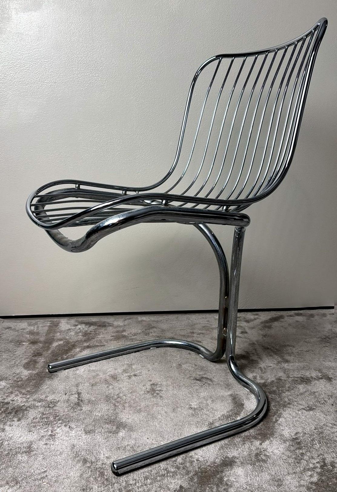 Gastone Rinaldi  Silla italiana de diseño en tubo de acero para Rima Padova en venta 2