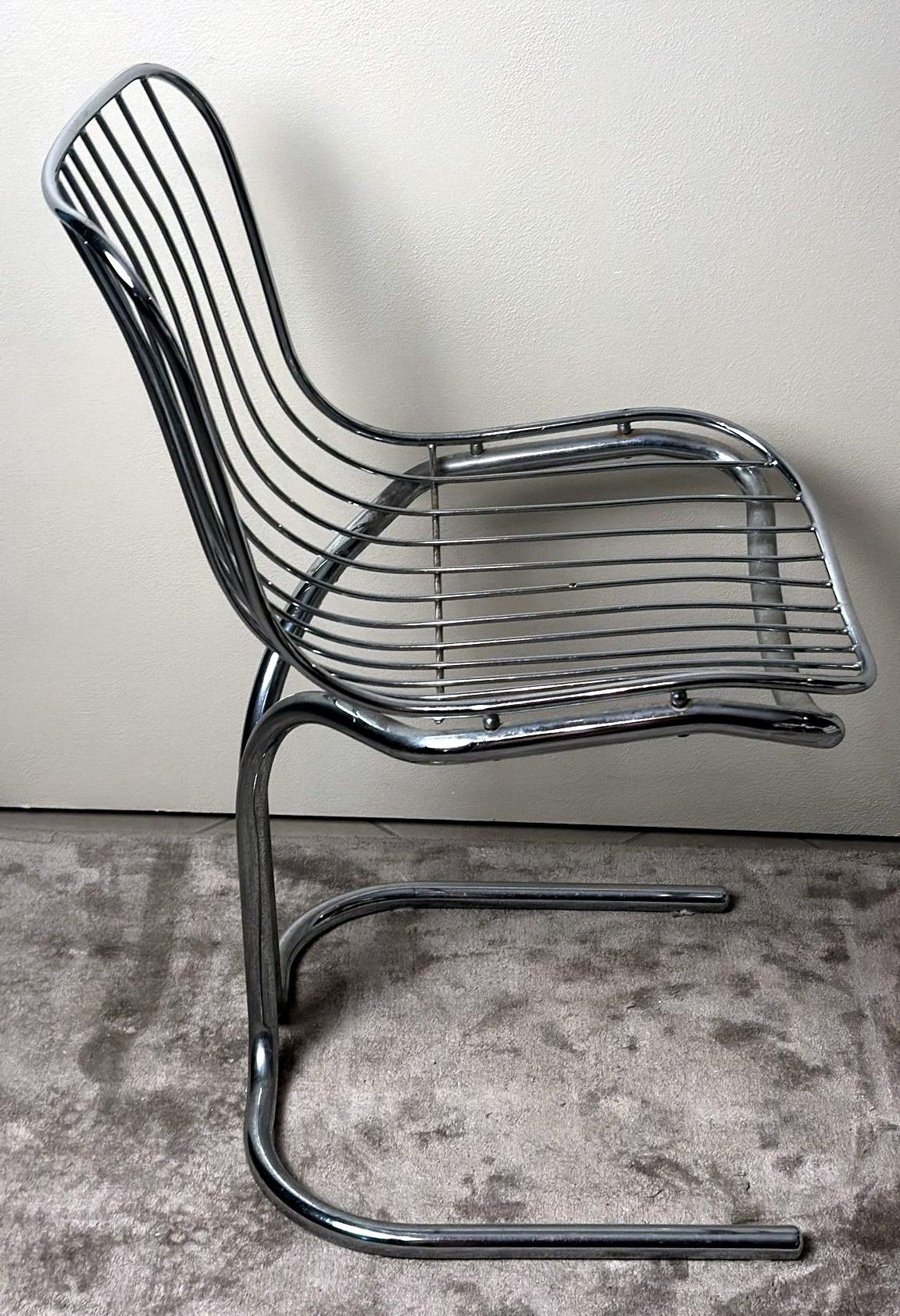 Gastone Rinaldi  Silla italiana de diseño en tubo de acero para Rima Padova en venta 3