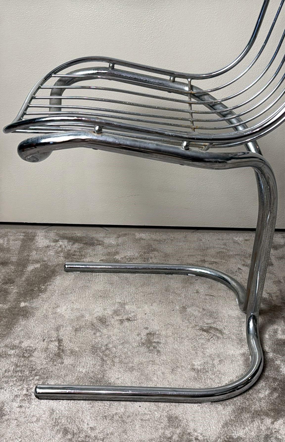 Gastone Rinaldi  Silla italiana de diseño en tubo de acero para Rima Padova en venta 9