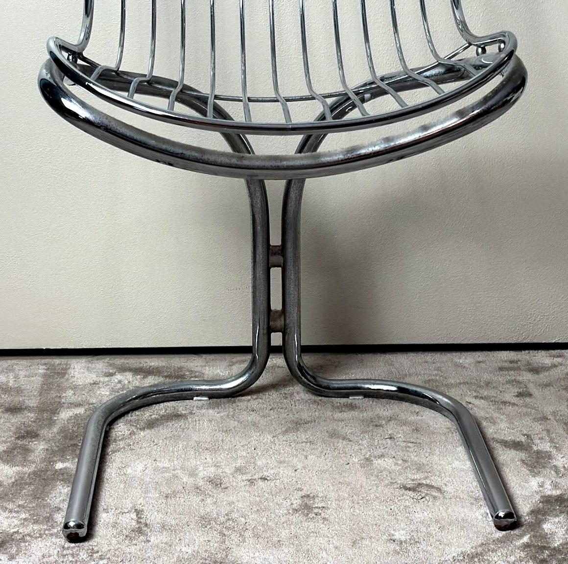 Gastone Rinaldi  Silla italiana de diseño en tubo de acero para Rima Padova en venta 11