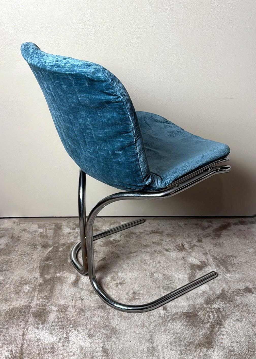 Gastone Rinaldi  Silla italiana de diseño en tubo de acero para Rima Padova Metalistería en venta