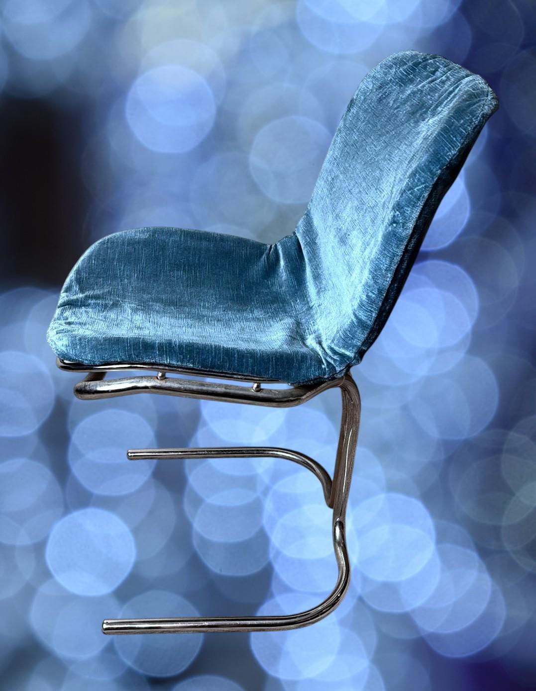 Gastone Rinaldi  Silla italiana de diseño en tubo de acero para Rima Padova en Bueno estado para la venta en Prato, Tuscany
