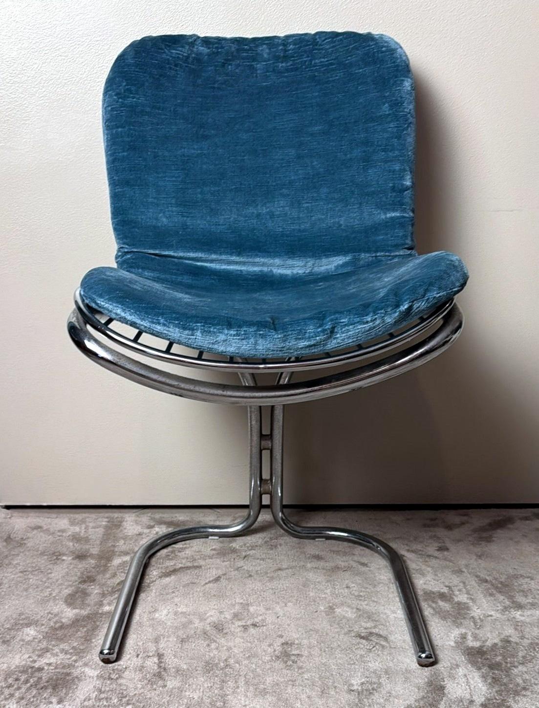 Gastone Rinaldi  Silla italiana de diseño en tubo de acero para Rima Padova siglo XX en venta