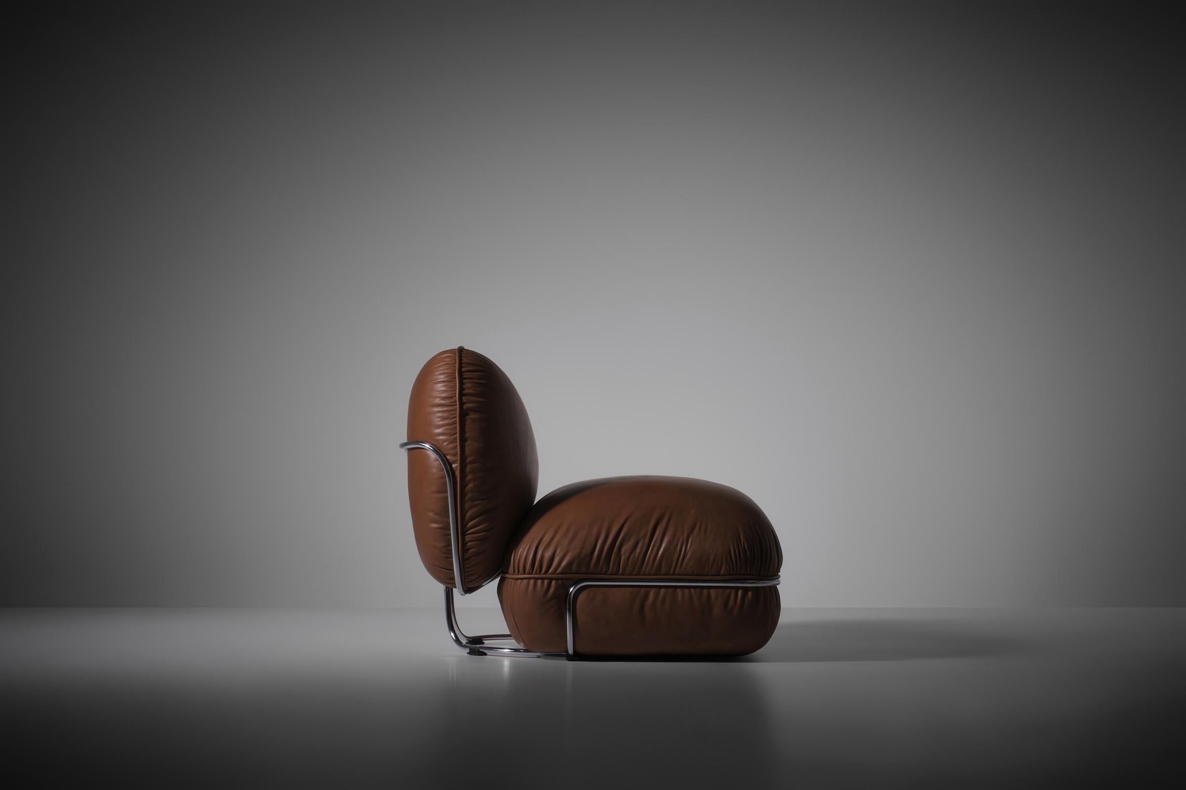 Italian Gastone Rinaldi ‘Diega’ lounge chair for Rima, Italy 1970s For Sale