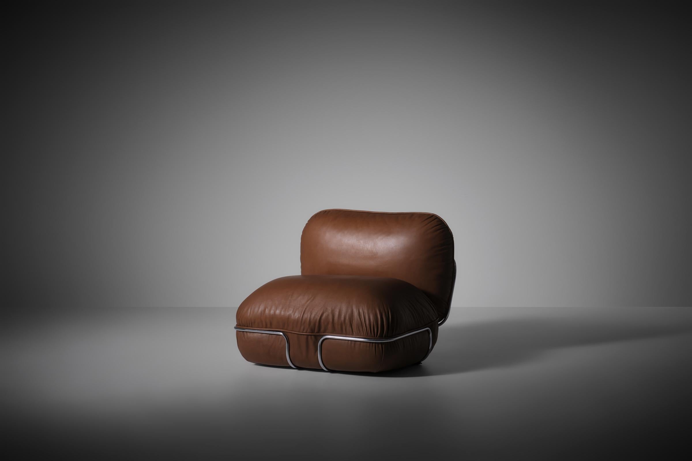 Late 20th Century Gastone Rinaldi ‘Diega’ lounge chair for Rima, Italy 1970s For Sale