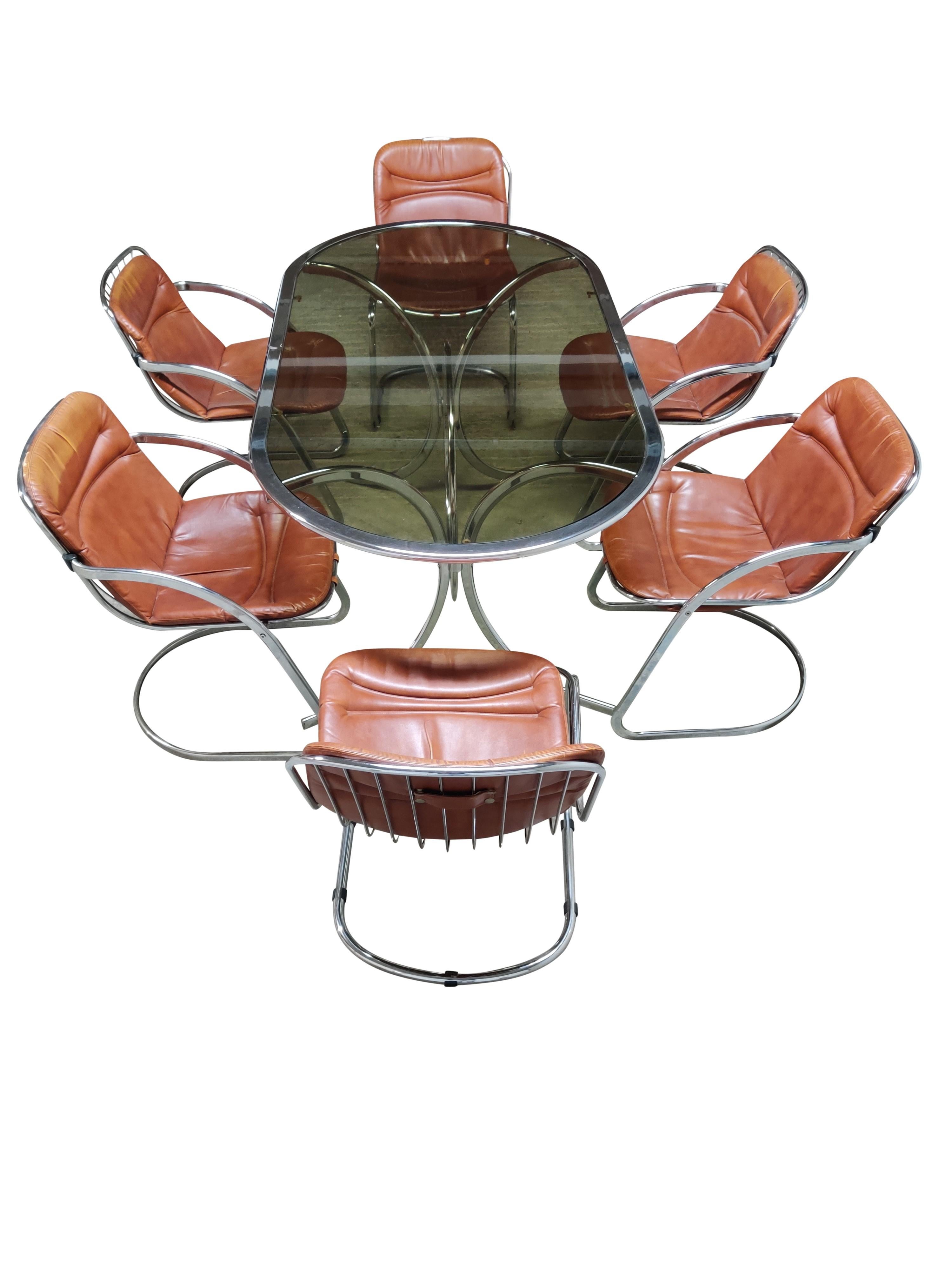 Gastone Rinaldi Dining Chairs, 1970s 3