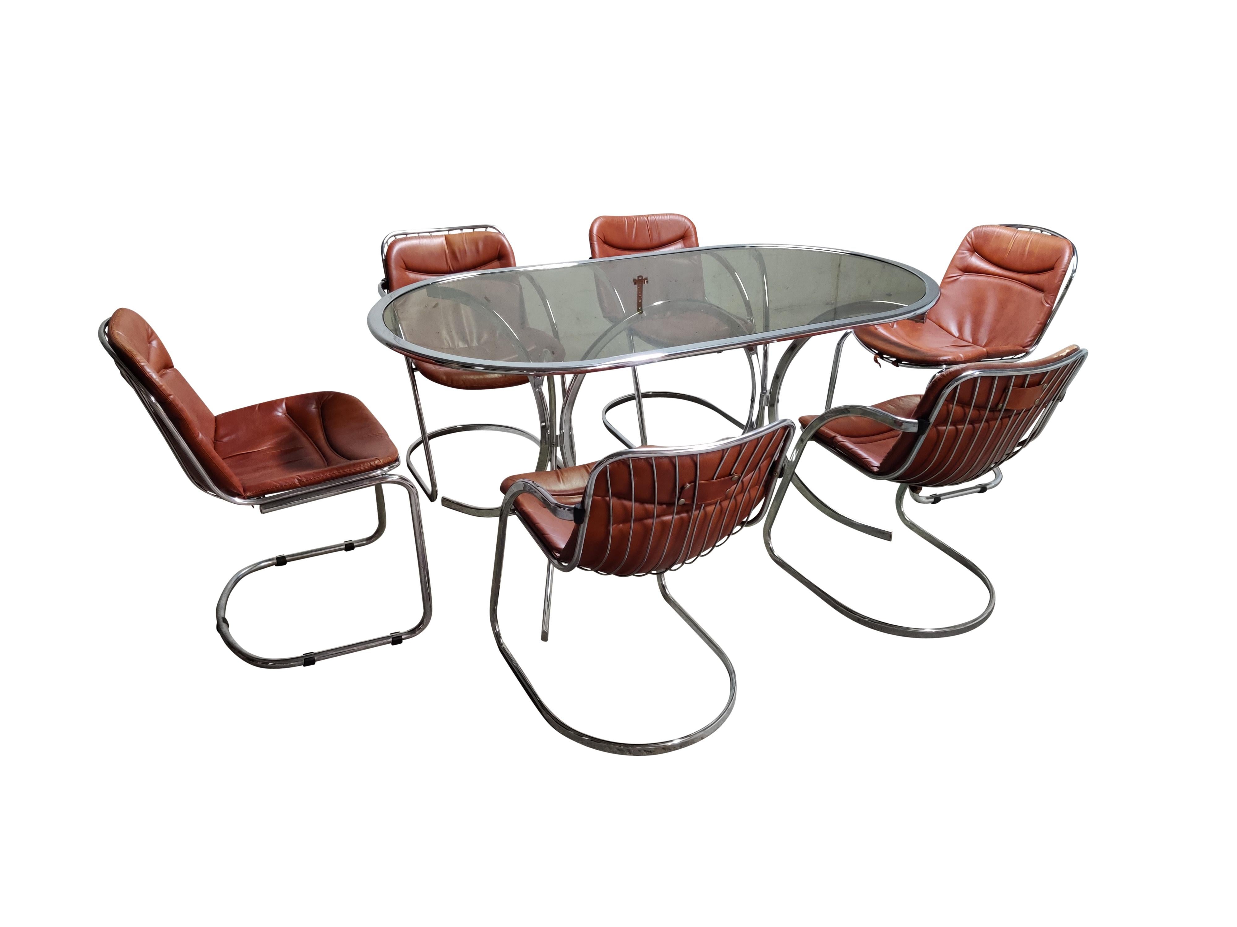 Gastone Rinaldi Dining Chairs, 1970s 4