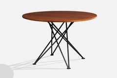 Gastone Rinaldi, Dining Table, Wood, Metal, Italy, 1960s