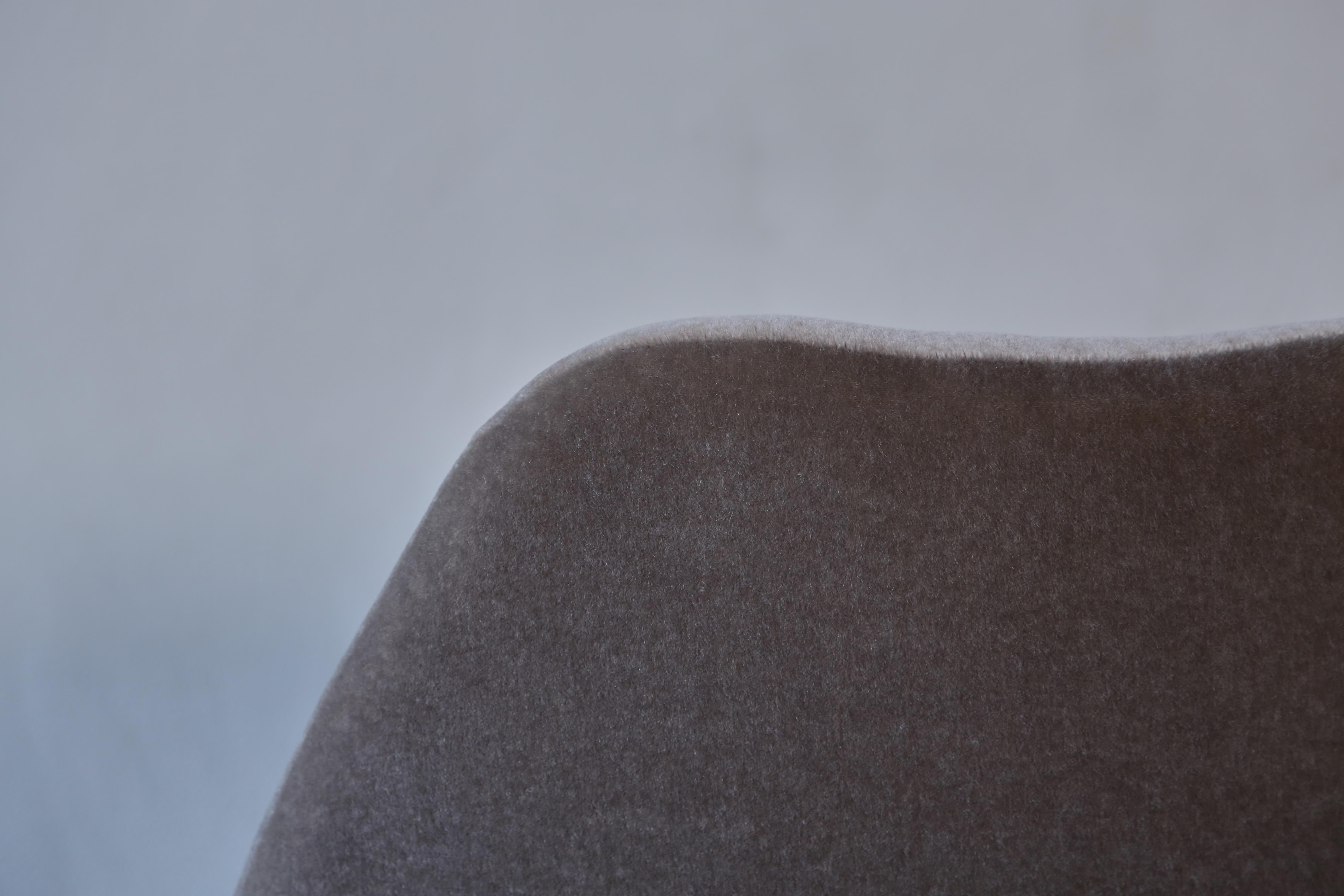 20th Century Gastone Rinaldi DU55 Armchair for Rima, Italy, 1950s, New Mohair Upholstery For Sale