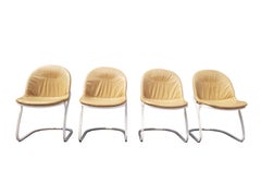 Gastone Rinaldi for Rima Set of 4 Cream Chairs
