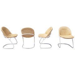 Gastone Rinaldi for Rima Set of 4 Cream Chairs