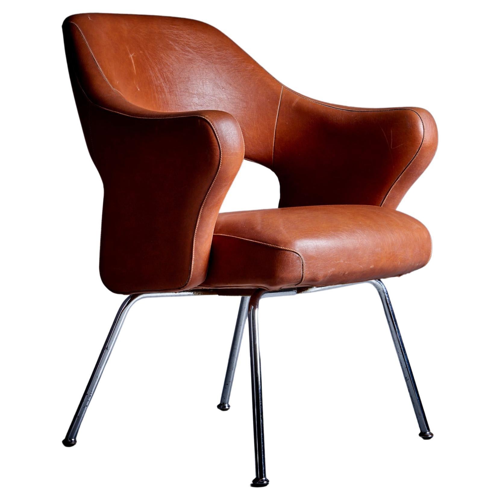 Gastone Rinaldi Lounge Chair Model P16 in Skai upholstery