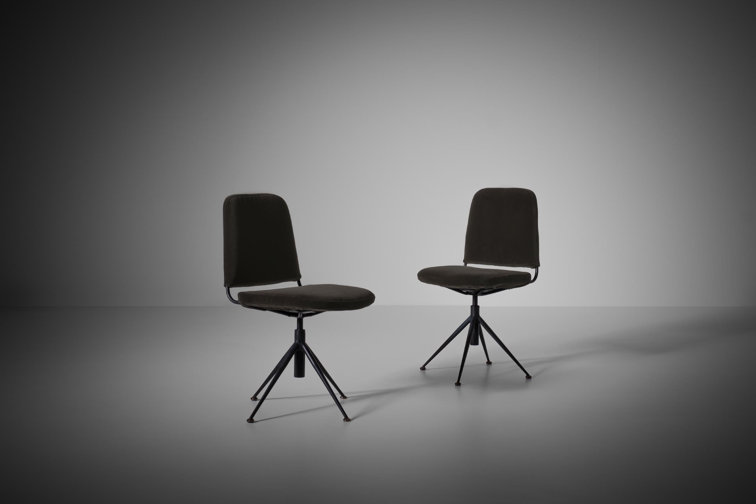 Metal Gastone Rinaldi Mod. ‘Du 26 G’ Chairs for Rima, Italy 1956 For Sale