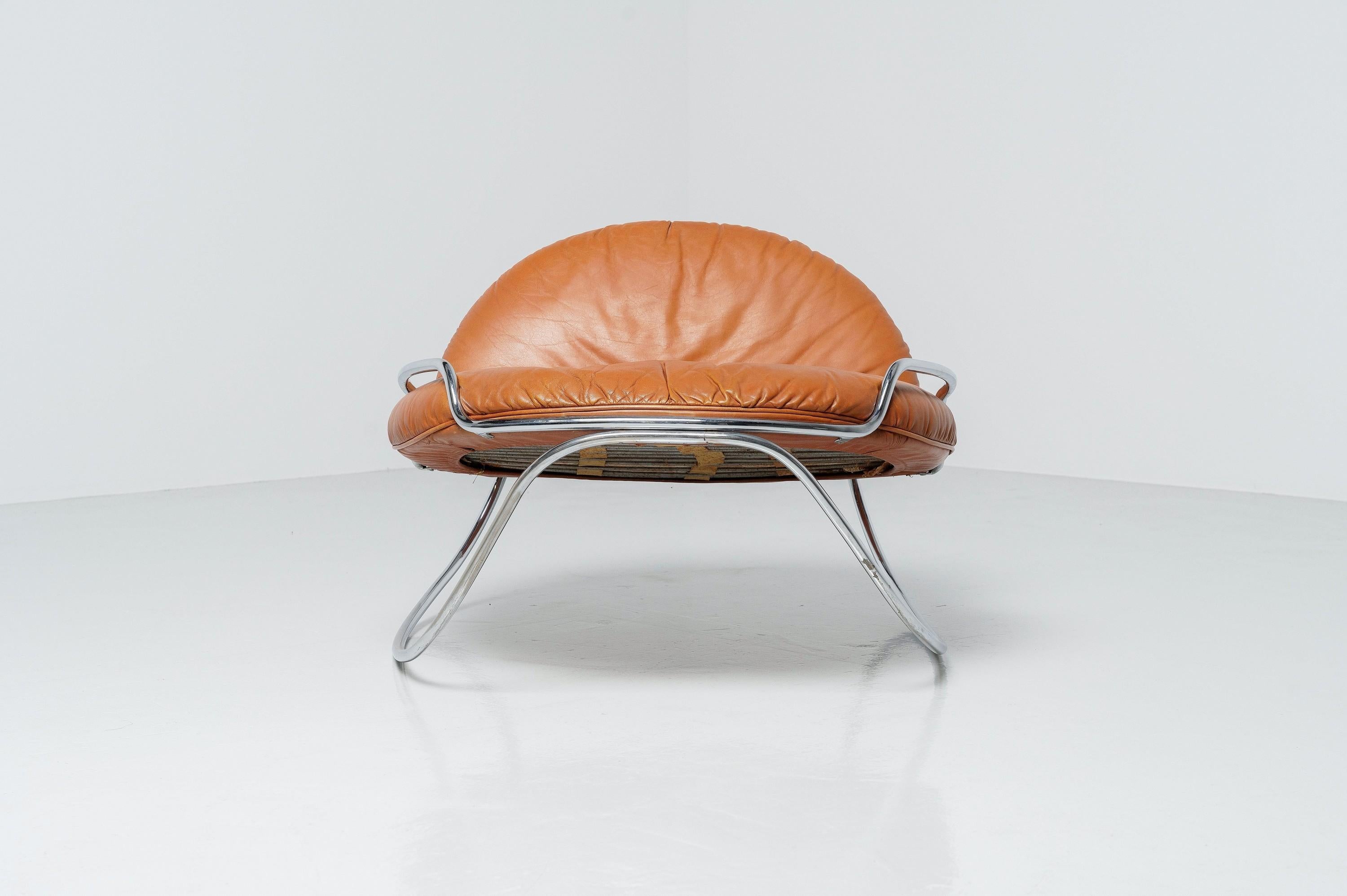 Mid-Century Modern Chaise à bascule Rinaldi Ondalunga de Gastone, Italie, 1971 en vente