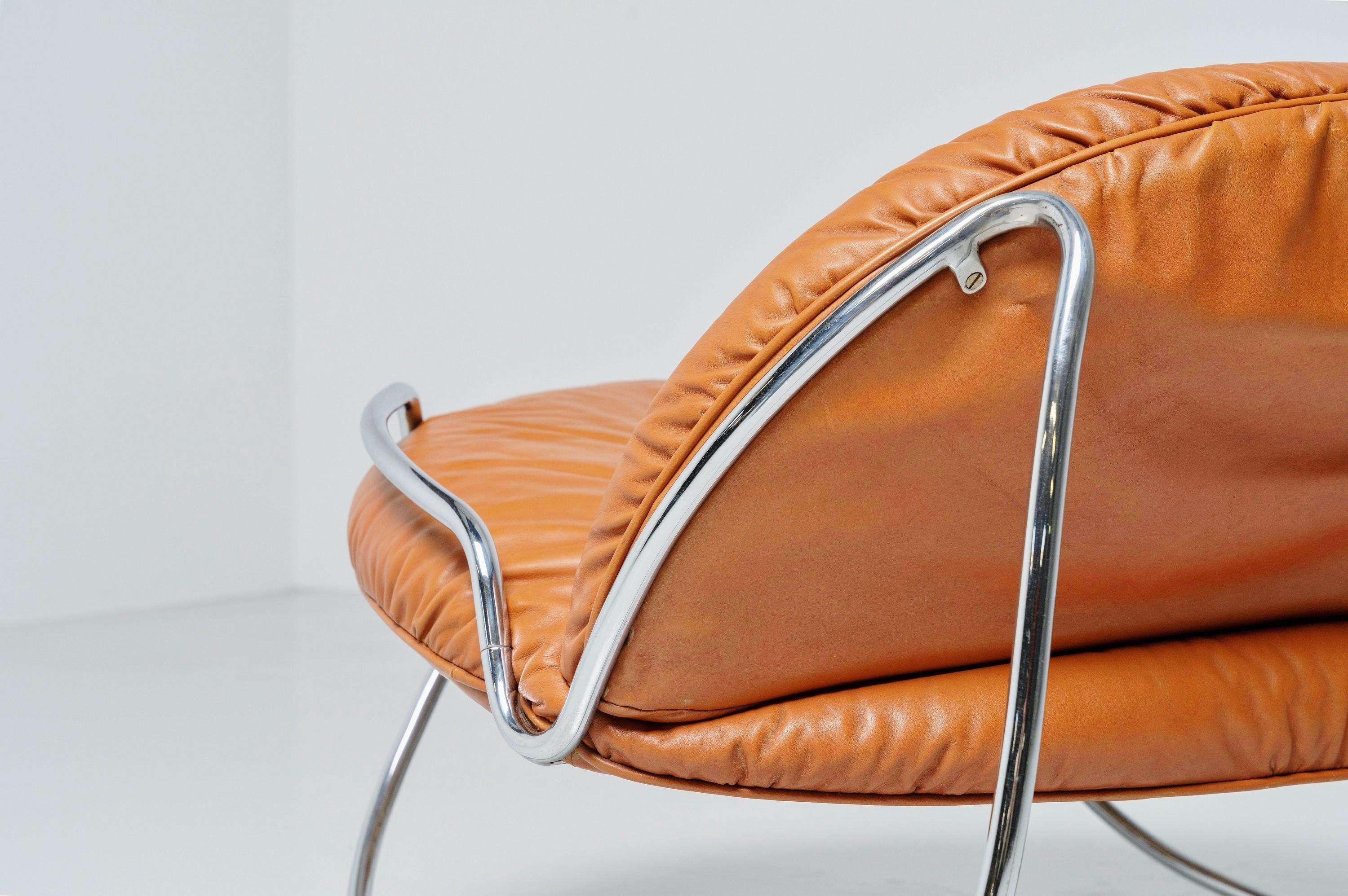 Italian Gastone Rinaldi Ondalunga Rocking Chair Italy 1971 For Sale