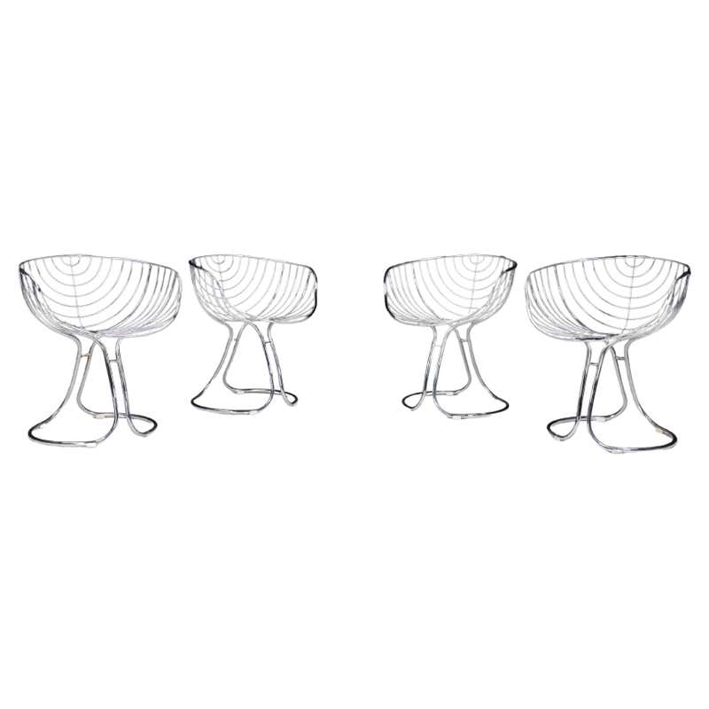 Four Gastone Rinaldi 'Z' Chairs, Rima, Italy, 1970s For Sale at 1stDibs