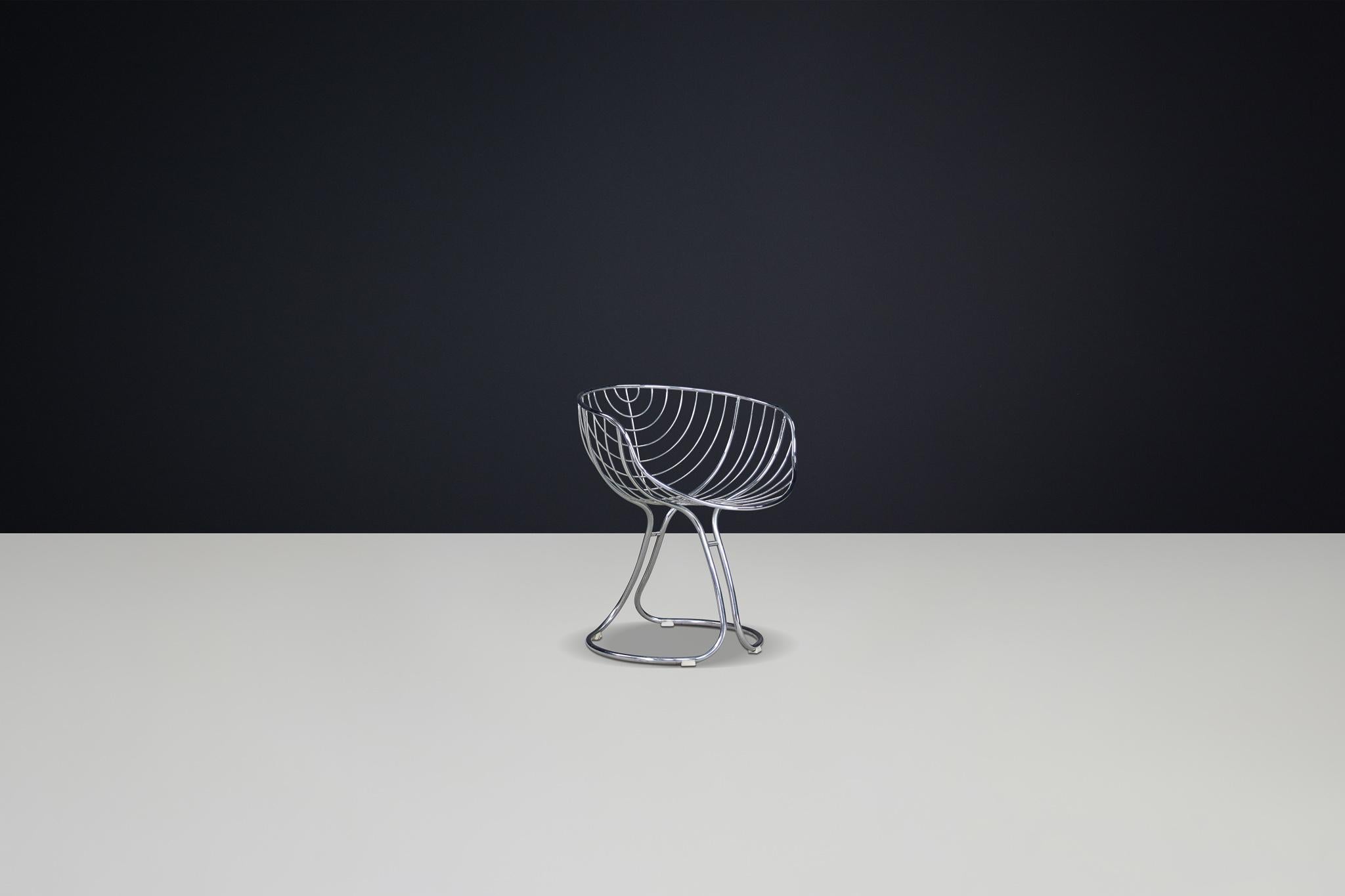 Gastone Rinaldi Pan Am Dining Chair for Rima Padova, Italy, 1970s In Good Condition For Sale In Almelo, NL
