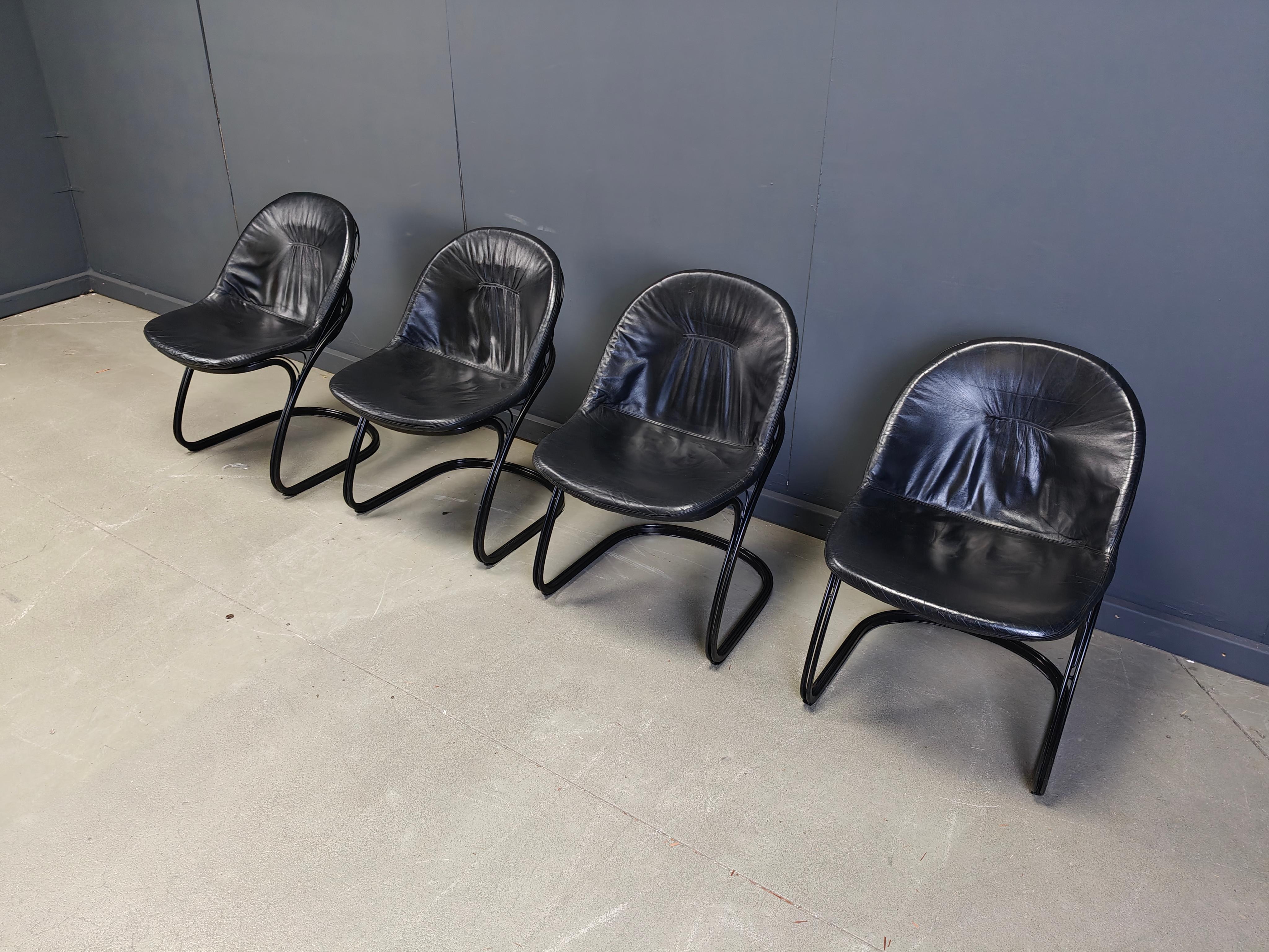 Sedie da pranzo 'Pascale' di Gastone Rinaldi, anni Settanta - set di 4 5