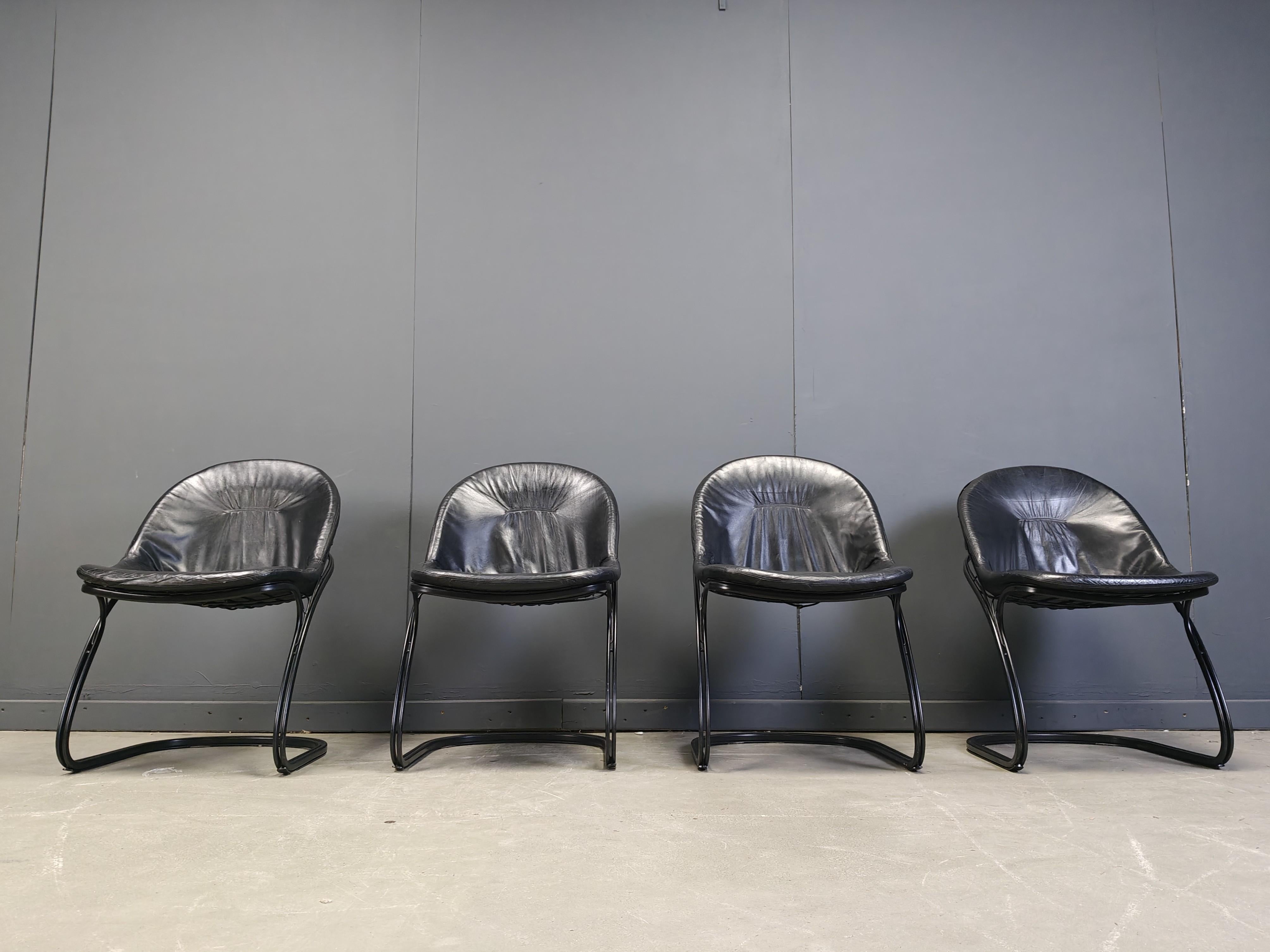 Sedie da pranzo 'Pascale' di Gastone Rinaldi, anni Settanta - set di 4 6