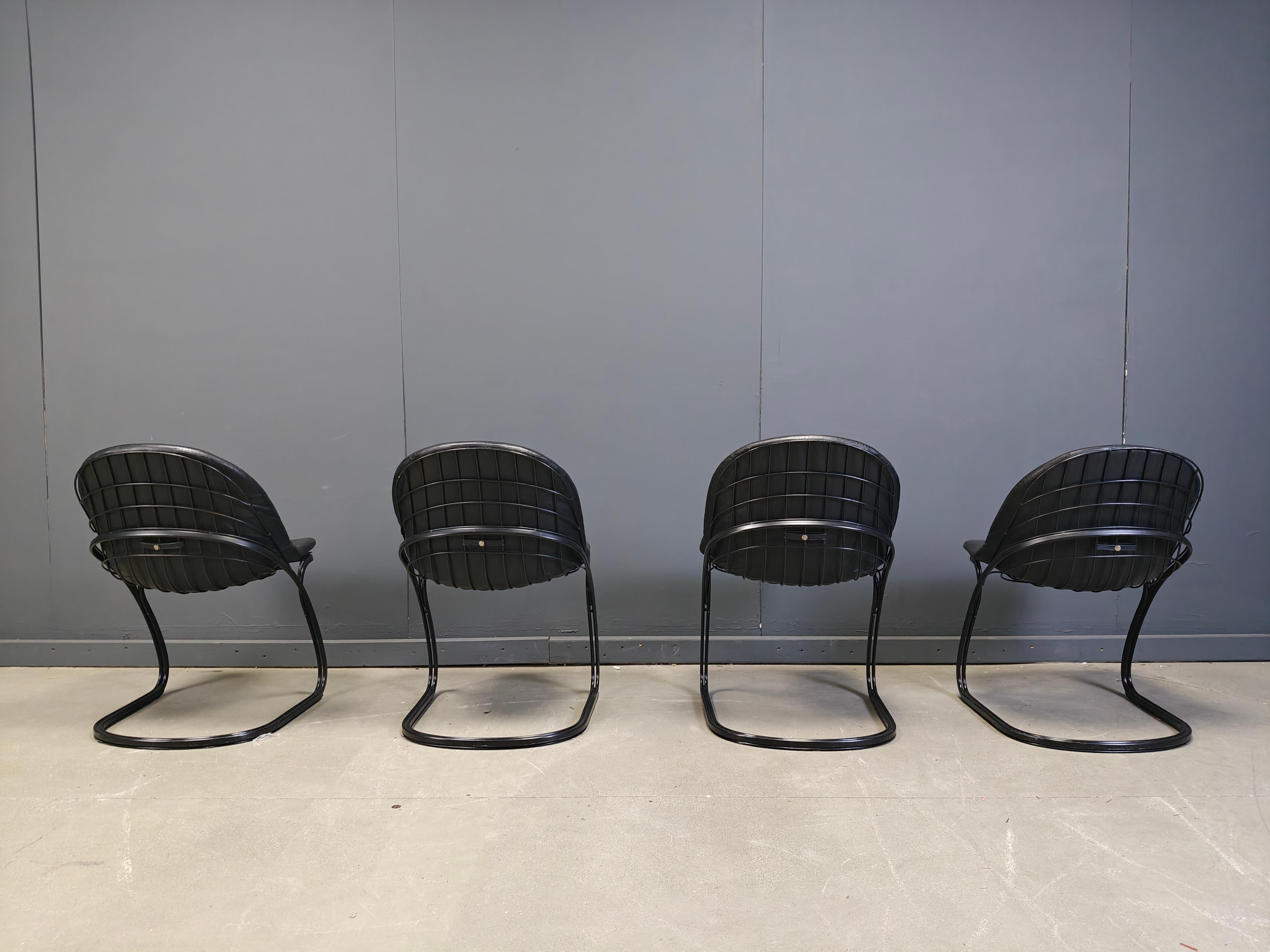 Sedie da pranzo 'Pascale' di Gastone Rinaldi, anni Settanta - set di 4 1