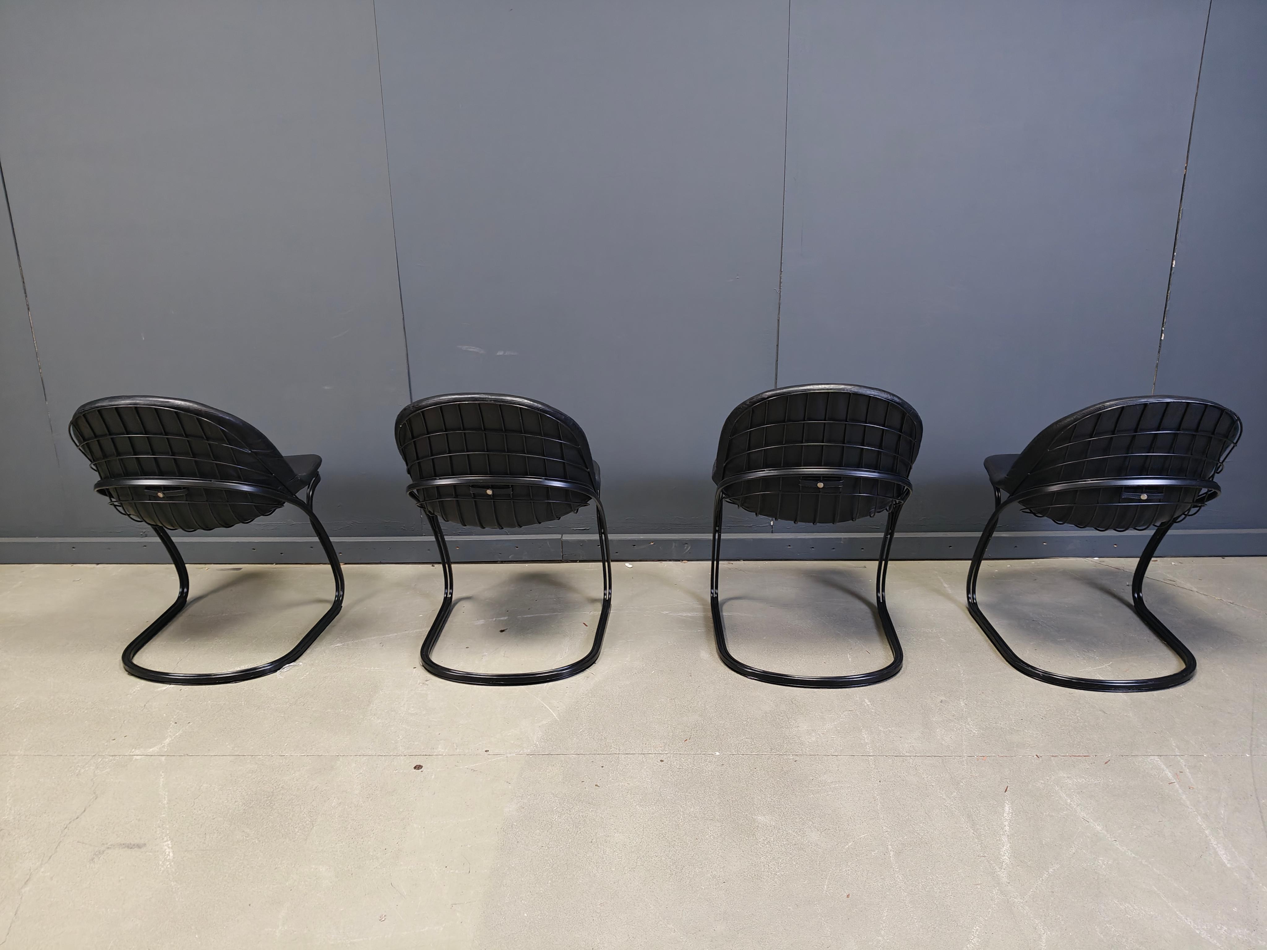 Sedie da pranzo 'Pascale' di Gastone Rinaldi, anni Settanta - set di 4 2