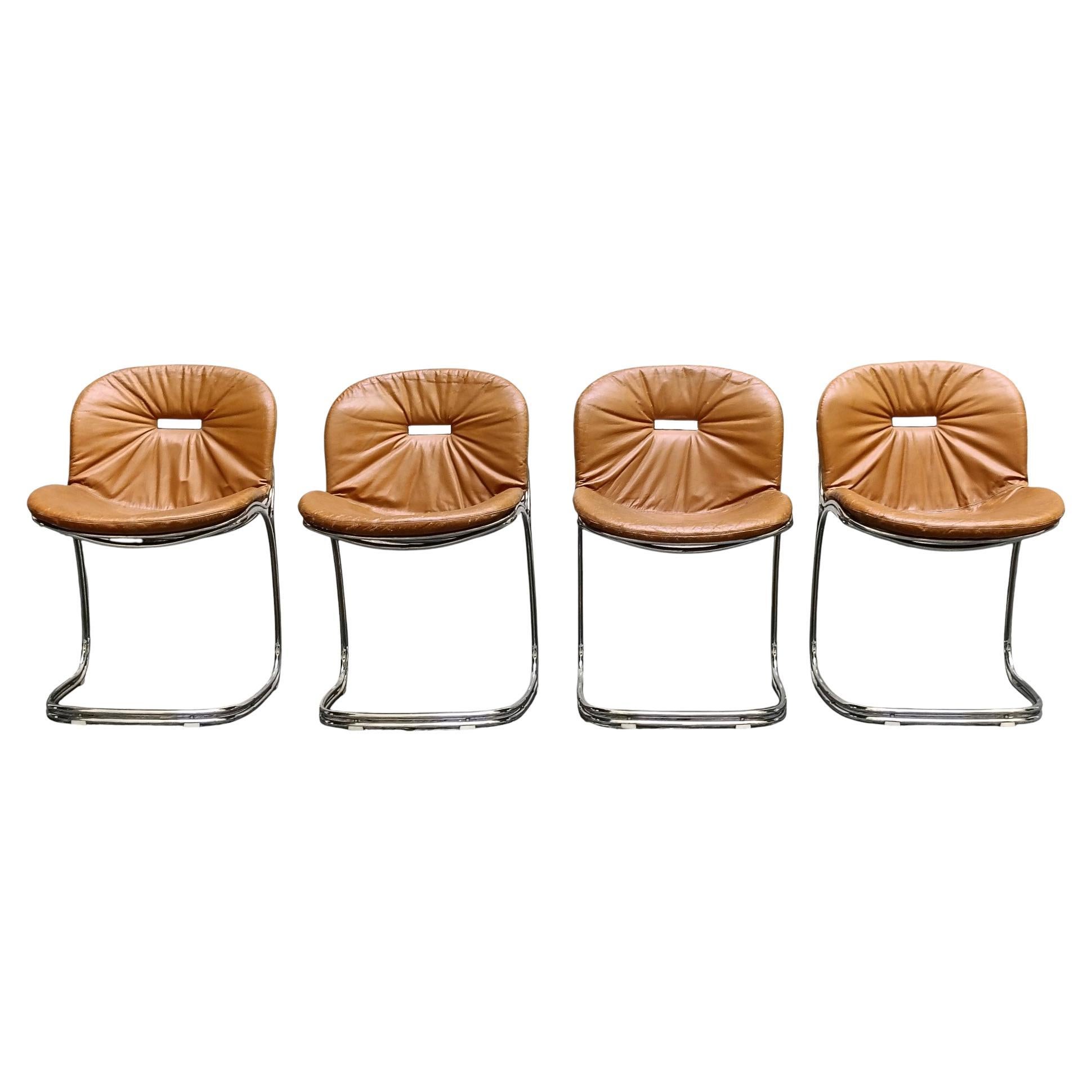 Gastone Rinaldi for Rima Set of 4 Chairs "Sabrina," Italy 1970s