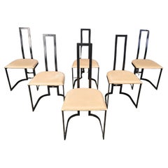Gastone Rinaldi postmodern Dining chairs for Thema italy, 1980s - set of 6