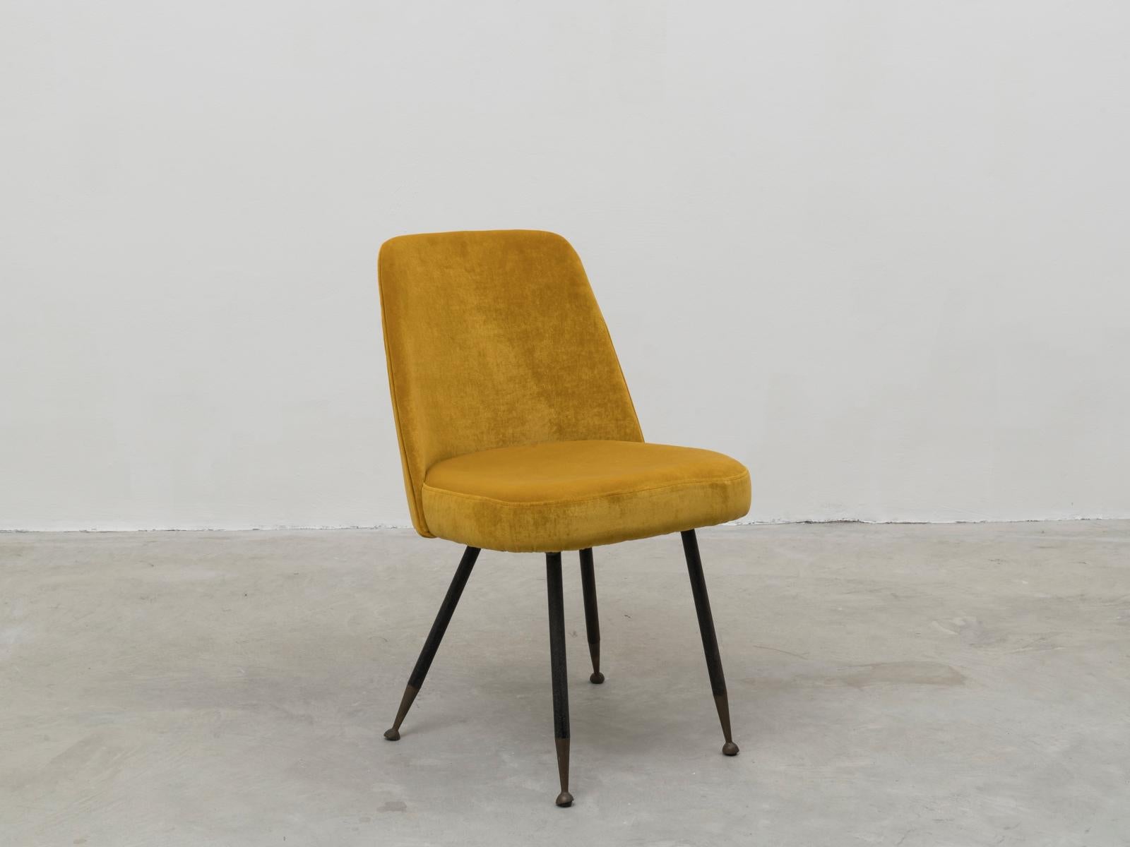 This desk chair was designed in the 1950s by Gastone Rinaldi for Rima, the manufacturer he founded in Brescia. 
Rinaldi was an extremely talented designer, that has designed a great number of seats, and now his work is widely appreciated among