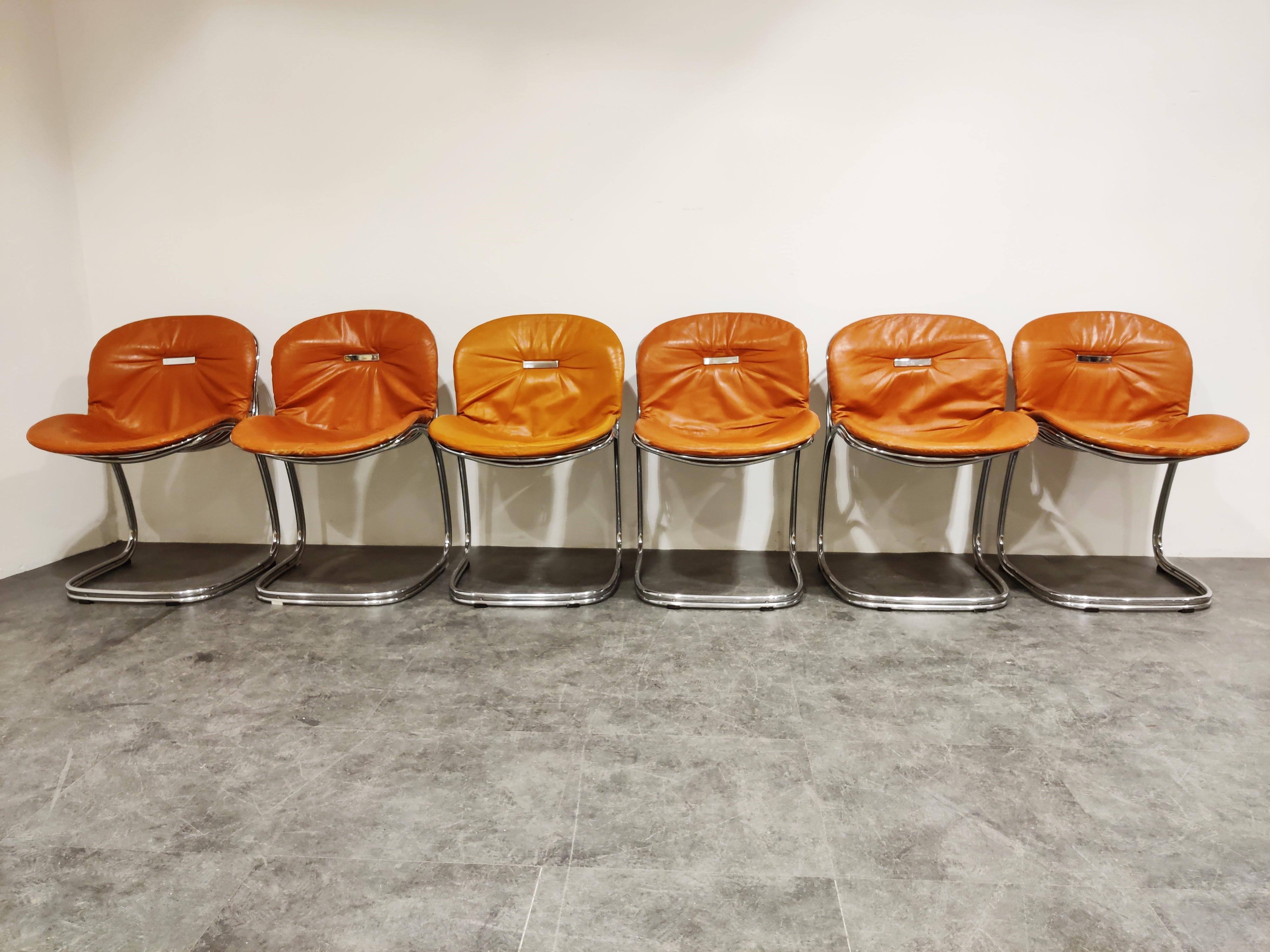 Mid-Century Modern Chaises à manger 'sabrina' de Gastone Rinaldi:: 1970