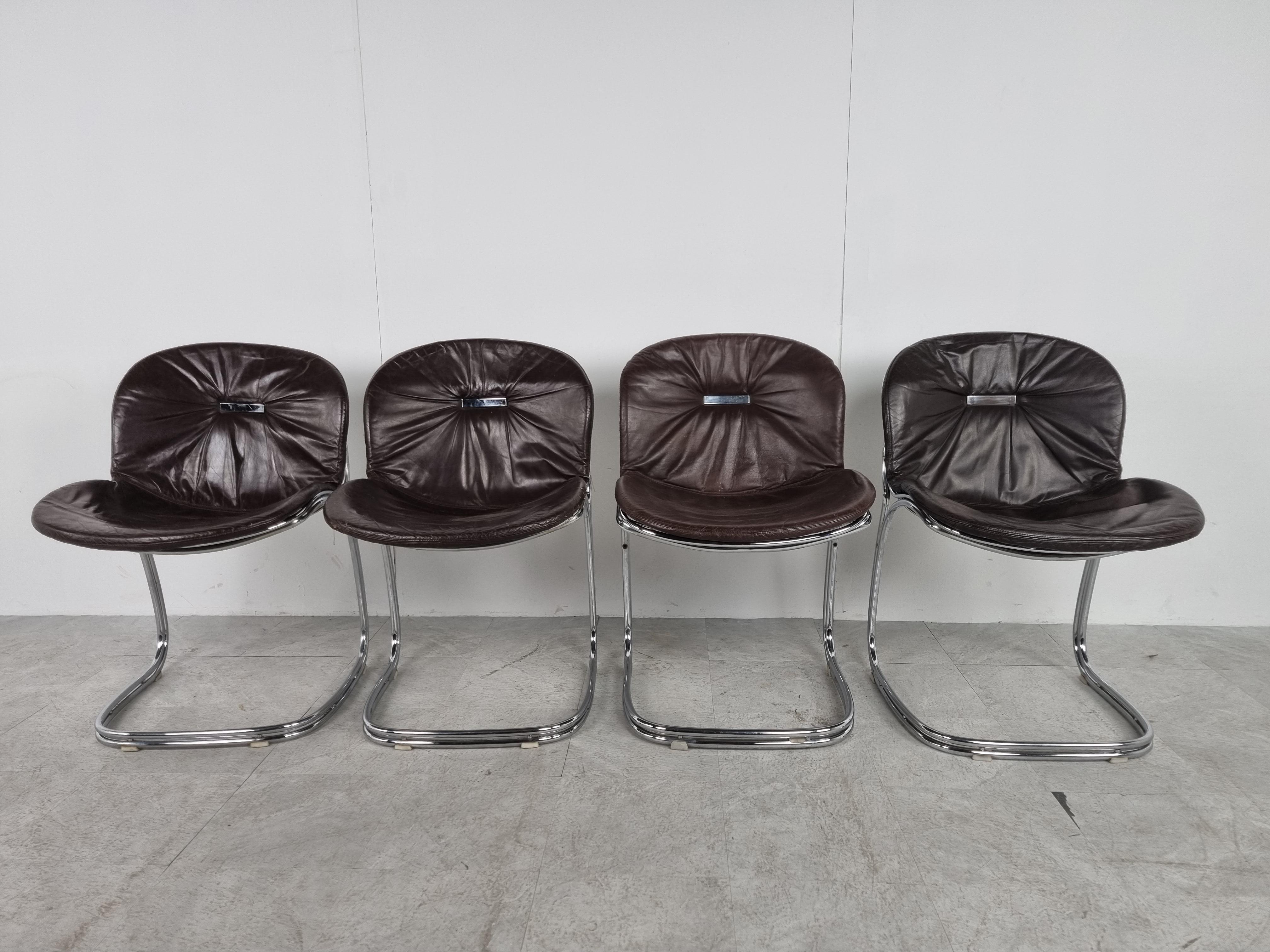 Gastone Rinaldi 'Sabrina' Dining Chairs, 1970s - set of 4 In Good Condition In Leuven, Vlaams Gewest