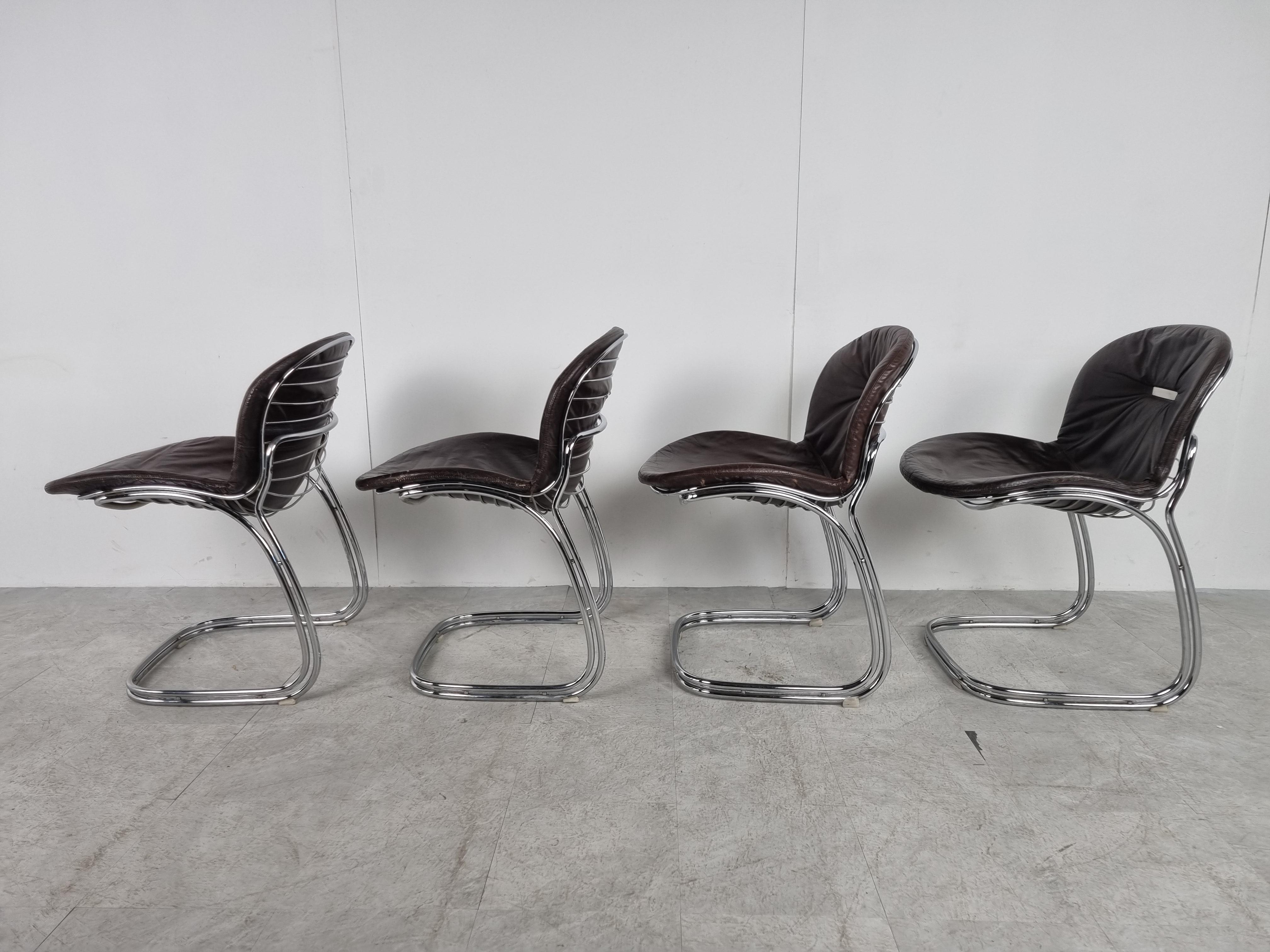 Late 20th Century Gastone Rinaldi 'Sabrina' Dining Chairs, 1970s - set of 4