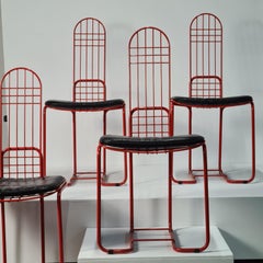 Gastone Rinaldi Set 4 of Chairs Produced by Thema Egle 1983