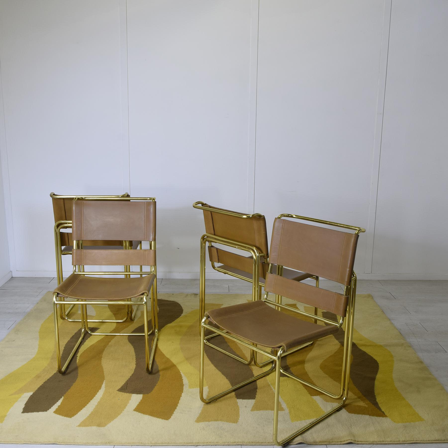 Late 20th Century Gastone Rinaldi set of 4 chairs for Rima Company 1970s in vendita