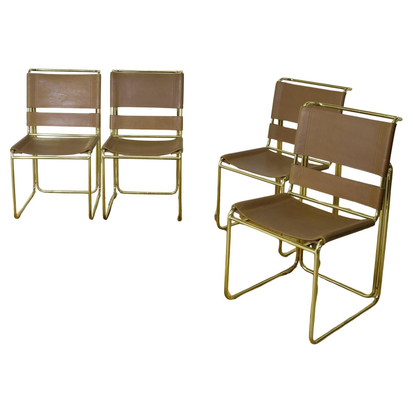 Gastone Rinaldi set of 4 chairs for Rima Company 1970s