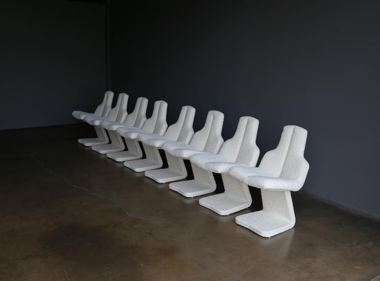 Italian Gastone Rinaldi Set of Eight Dining Chairs for RIMA, Italy, c. 1975