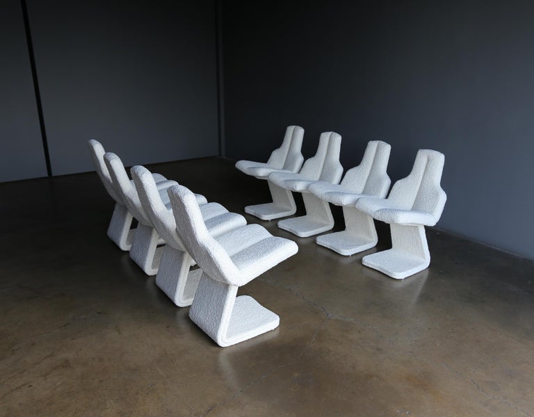 20th Century Gastone Rinaldi Set of Eight Dining Chairs for RIMA, Italy, c. 1975