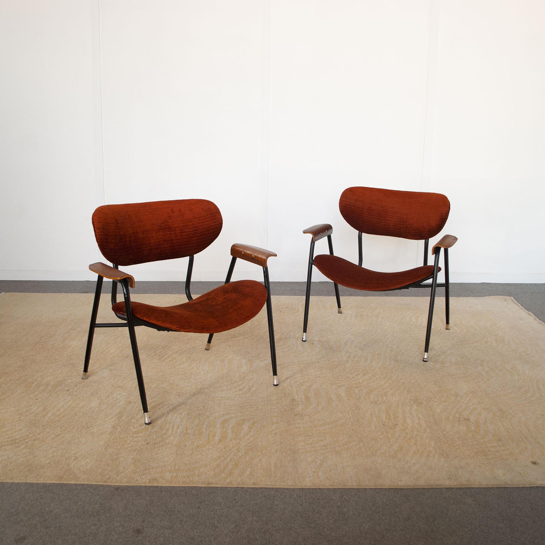 Gastone Rinaldi set of two armchairs for Rima 1950s For Sale at 1stDibs