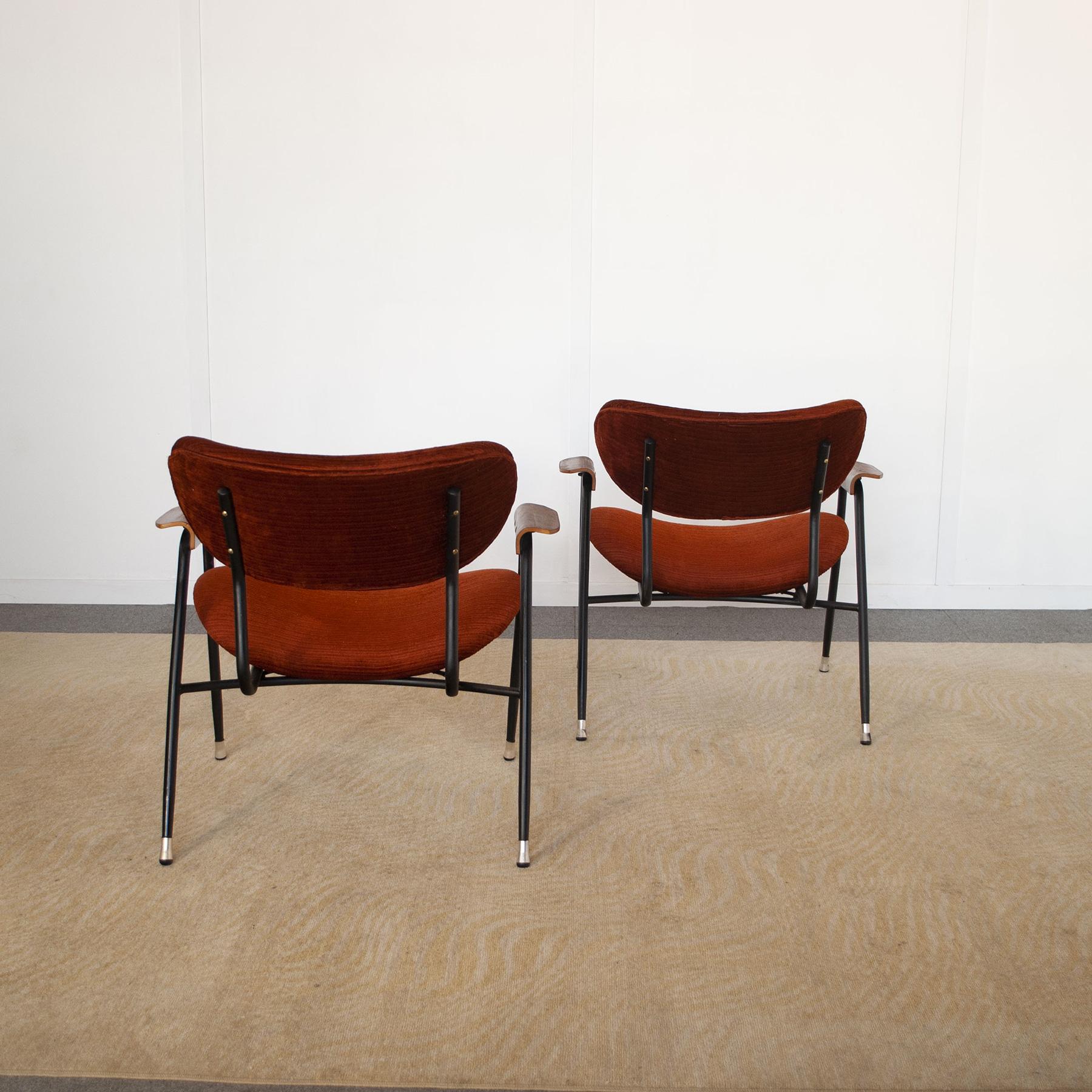 Gastone Rinaldi set of two armchairs for Rima 1950s In Good Condition For Sale In bari, IT