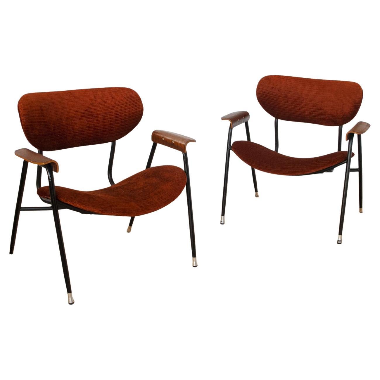 Gastone Rinaldi set of two armchairs for Rima 1950s For Sale