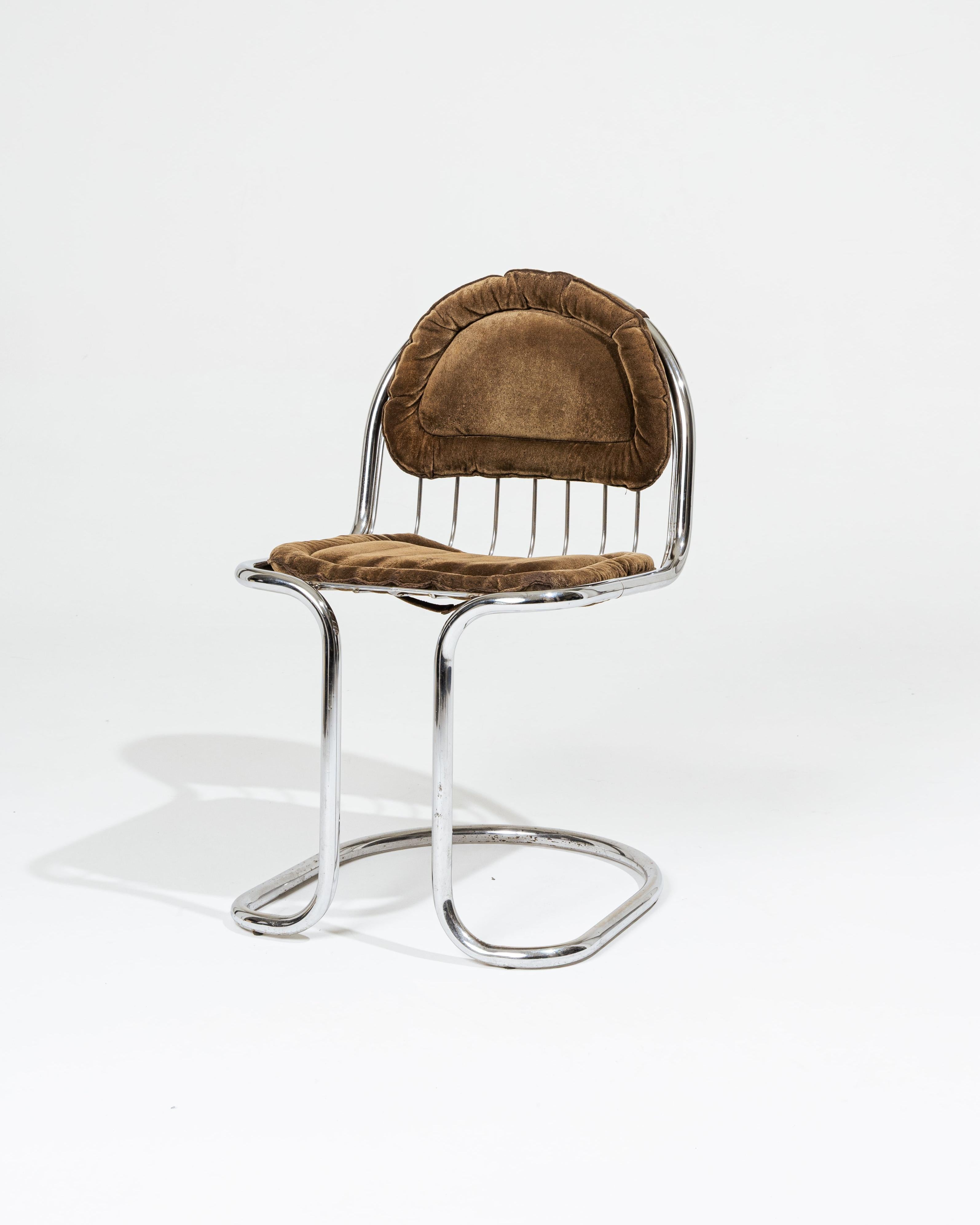 Gastone Rinaldi velvet chair, 1970s For Sale 9
