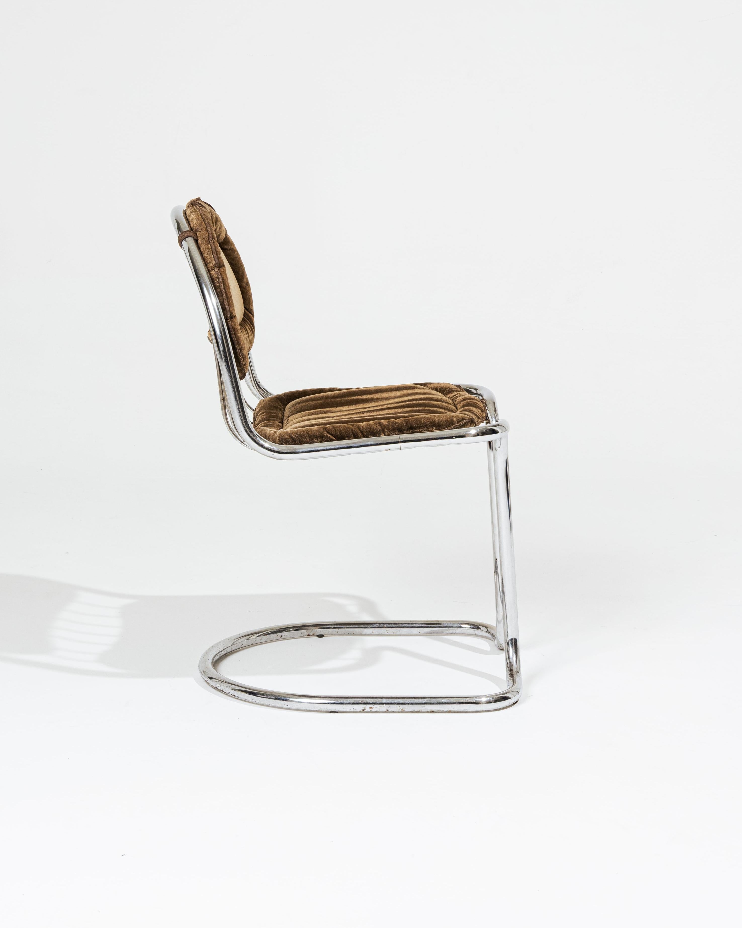 Gastone Rinaldi velvet chair, 1970s For Sale 1