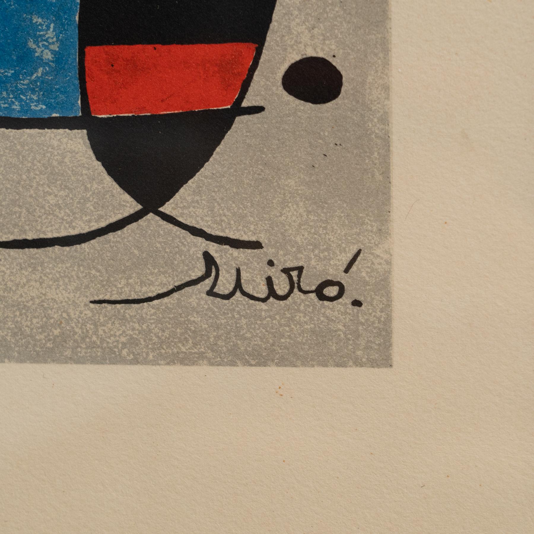 Gat i Mà - Joan Miró Litografía original en color, firmada en la plancha 3