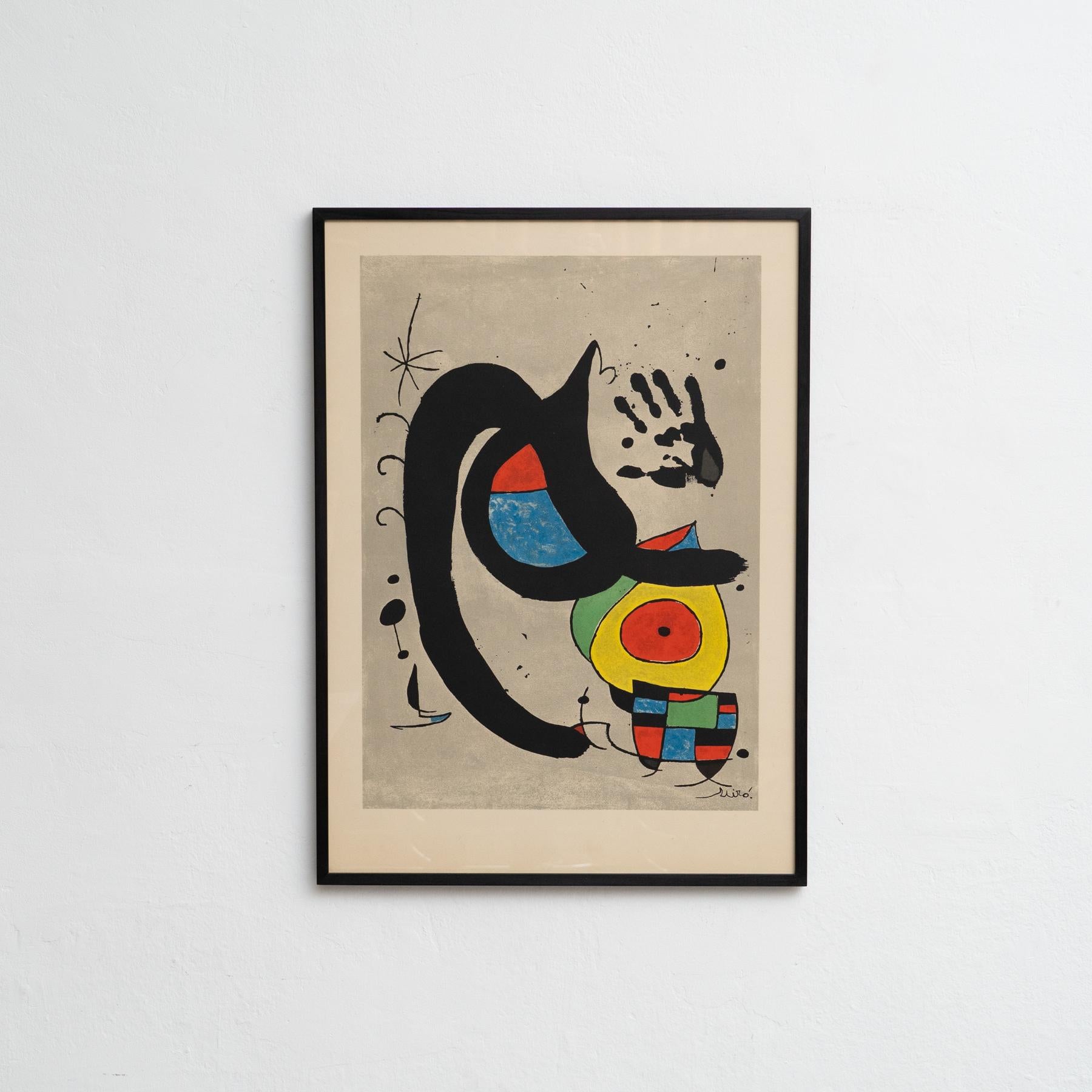 Gat i Mà - Joan Miró
Litografía original en color, firmada en la plancha
Año: 1970
Dimensiones: 83,5 x 60 cm
Estado: Debido a su antigüedad, puede presentar pequeñas marcas y ligeras imperfecciones.

