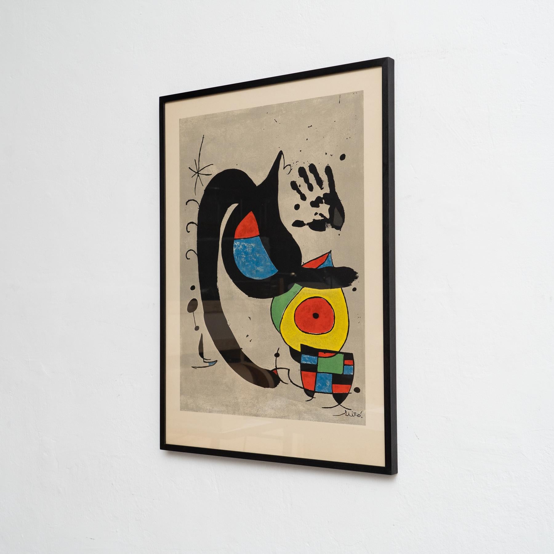 Gat i Mà - Joan Miró Litografía original en color, firmada en la plancha Español