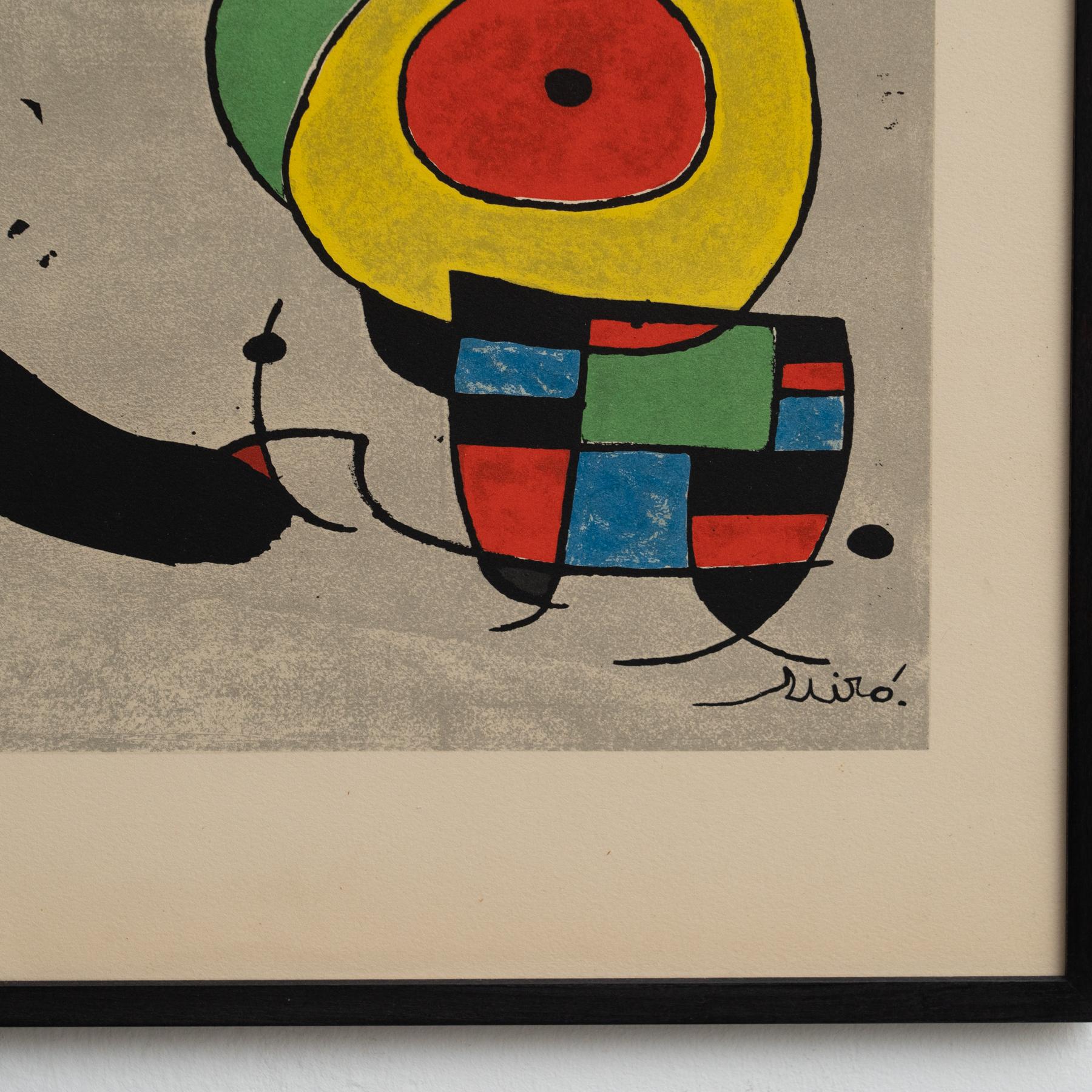 Gat i Mà - Joan Miró Litografía original en color, firmada en la plancha finales del siglo XX