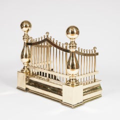 Gate Fronted Edwardian Brass Fire Guard