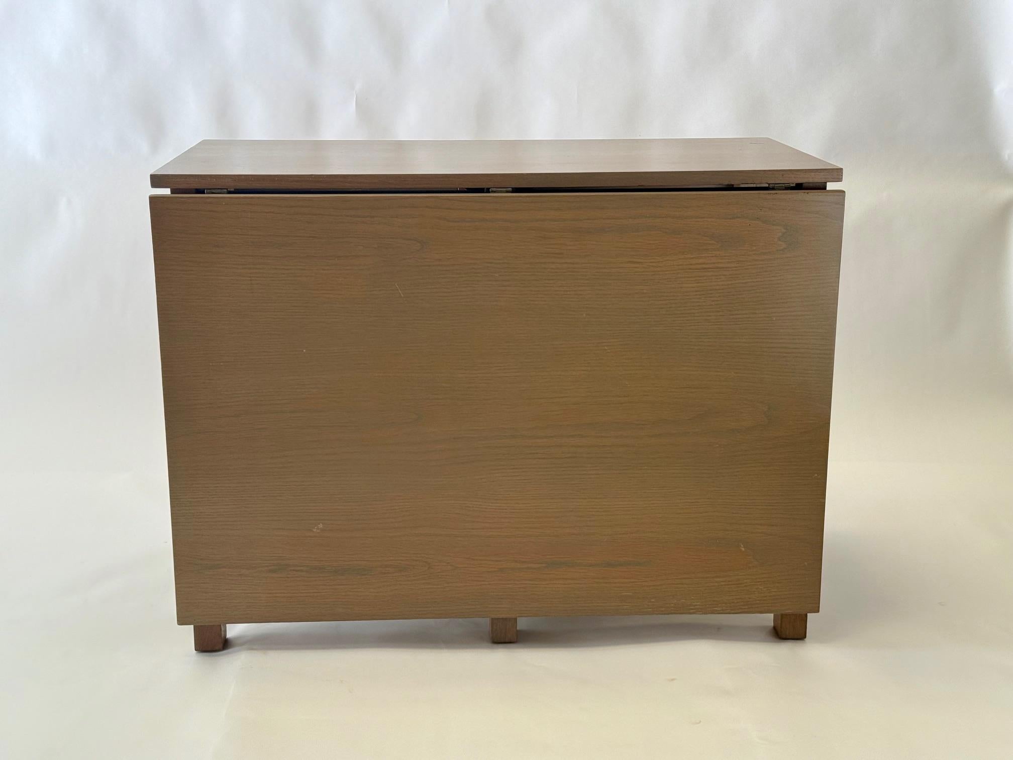 Veneer Gate Leg Table.  Refinished in Driftwood Grey.  Mid Century. Bruno Mathsson For Sale