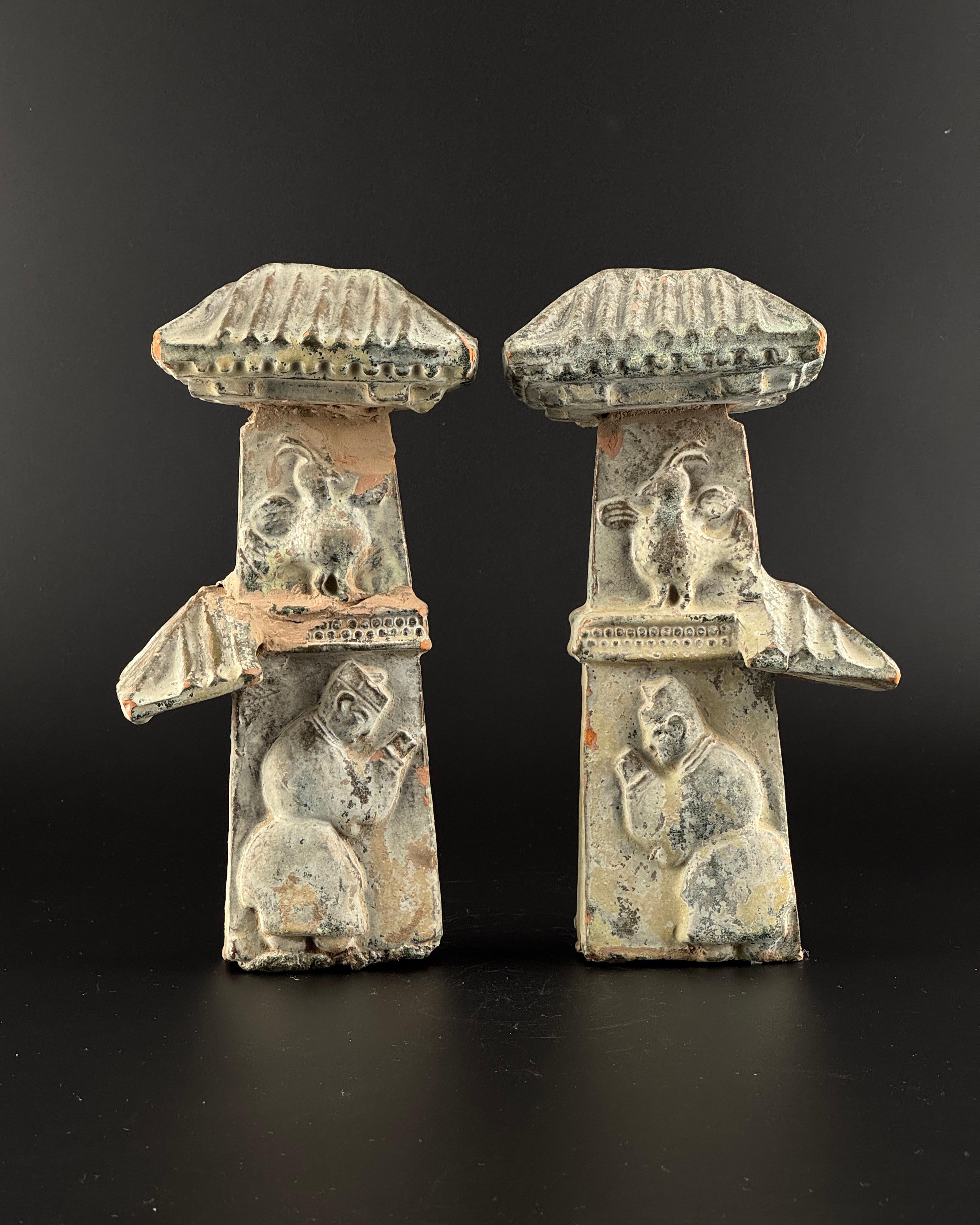 The Han Dynasty gate pillar held by the Asian Art Museum in San Francisco and this gate pillar are the only known examples of their type worldwide, highlighting its extraordinary rarity. Acquired in the 1990s in Hong Kong, this piece was acquired